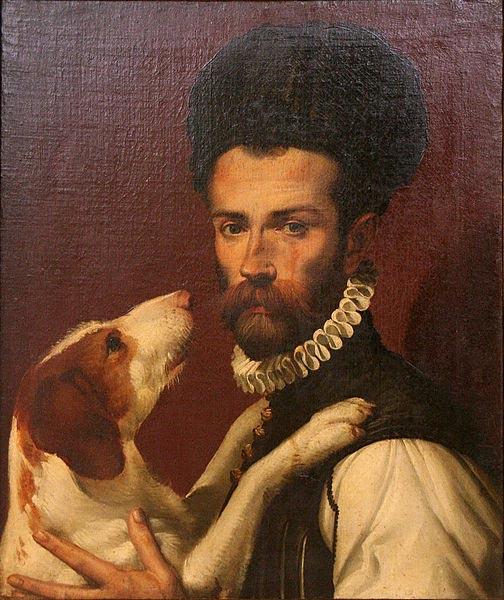 Bartolomeo Passerotti Portrait of a Man with a Dog Germany oil painting art